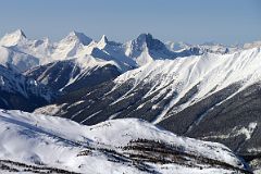 09K Mount Selkirk, Catlink Peak, Split Peak From Lookout Mountain At Banff Sunshine Ski Area.jpg
